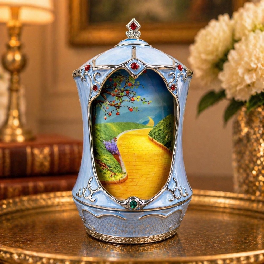 Ardleigh Elliott Wizard of Oz HeirloomPorcelain Music Box Revolving Oh Joy A1005